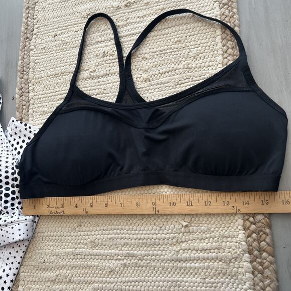 NWT Fabletics Powerhold Legging Sports Bra White Black Stars Dots 3pc Set Sz XXL - Picture 2 of 12